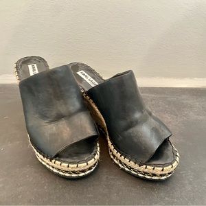 Karl Lagerfeld Faux Leather Wedges Size 6.5